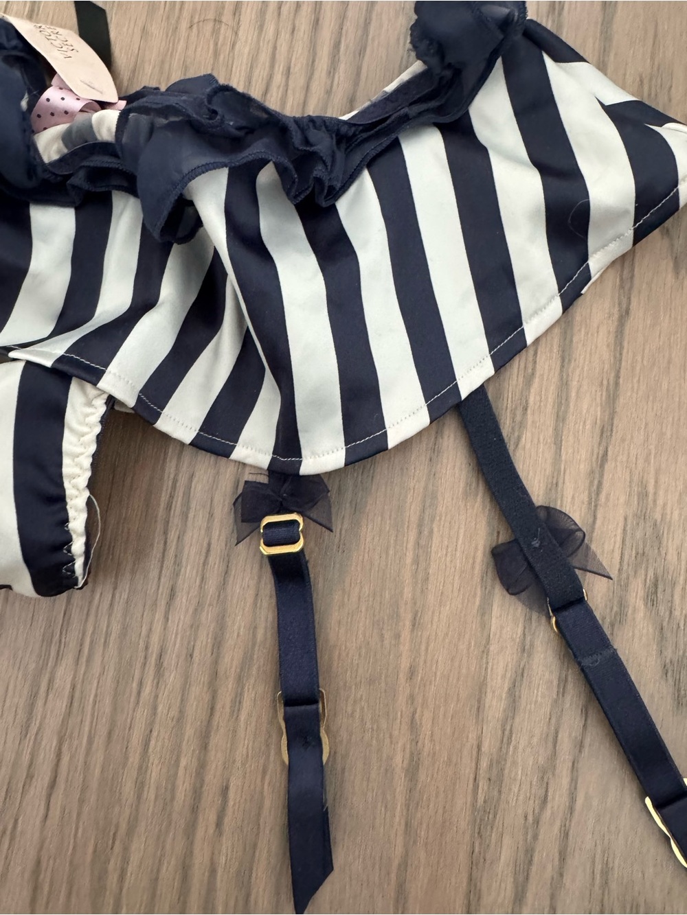 NWT Victoria’s Secret Striped Navy and White Lingerie Set. - Picture 4 of 7